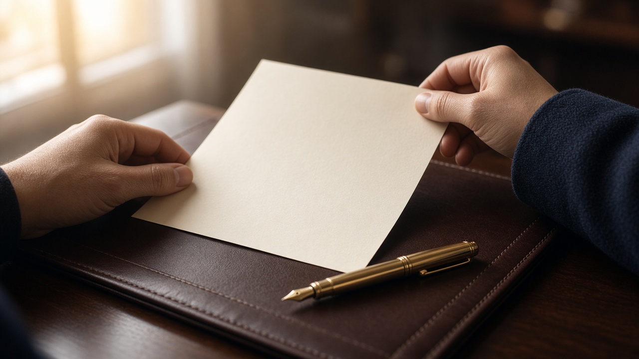 Paper dossier open on a counsel desk